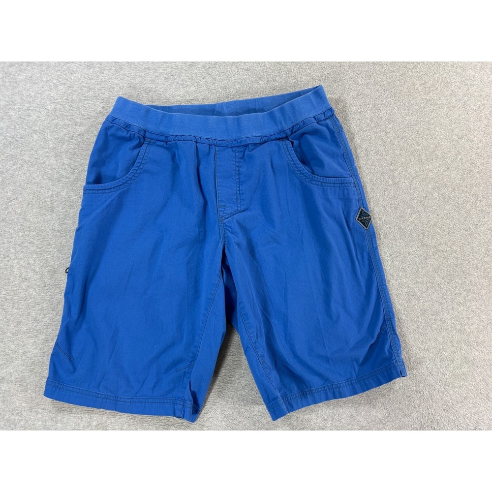 Prana MOJO Cotton Blend Climbing Shorts (Men's Large) Blue - 12"